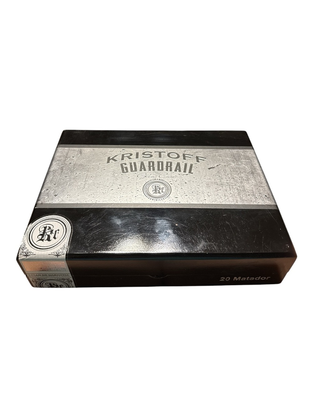 Kristoff Guardrail Black and Silver Cigar Box